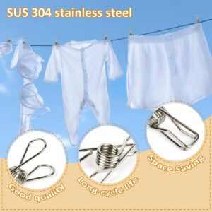 Clothes Pin - 30Pack Metal Clothes Pin with Bag Clothes Pins Heavy Duty Outdoor Metal Clothes Pins Clips Metal Chip Clips Stainless Steel Clothes Pins Metal Chip Clips Heavy Duty Clothes Line Clip