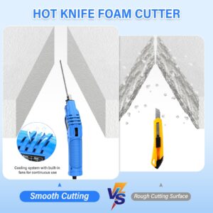 150W Foam Cutter Electric,Hot Knife Styrofoam with 8 Blades,Hot Knife Foam Cutter for EPP, EPS, XPS, EVA, EPE, PU, KT Board, Sponge, Nylon