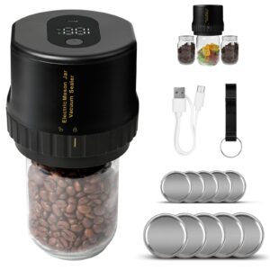 m mugooler vacuum sealer electric mason jar sealer vacuum sealing kit for canning with can opener, medium and large sealing caps