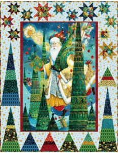 benartex david galchutt christmas spirit of christmas hope quilt kit, assorted