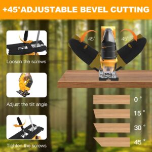 Jig saw compatible with Dewalt 20V Battery (Battery not Included) Cordless Jigsaw with LED Work Light, 0°- 45° Bevel Cuts, 3 Orbital Settings for Straight/Curve/Bevel/Circle Cutting