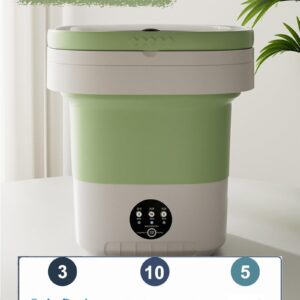 Mini Portable Washing Machine – Mini Washing Machine with 13L Large Capacity, Mini Portable washer with 2 wool dryer balls, Foldable small washing machine for underwear,socks, baby/pet clothes