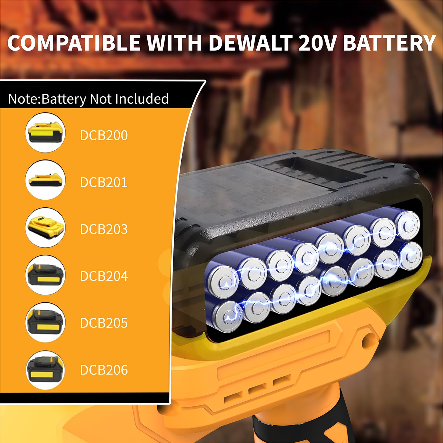 Jig saw compatible with Dewalt 20V Battery (Battery not Included) Cordless Jigsaw with LED Work Light, 0°- 45° Bevel Cuts, 3 Orbital Settings for Straight/Curve/Bevel/Circle Cutting