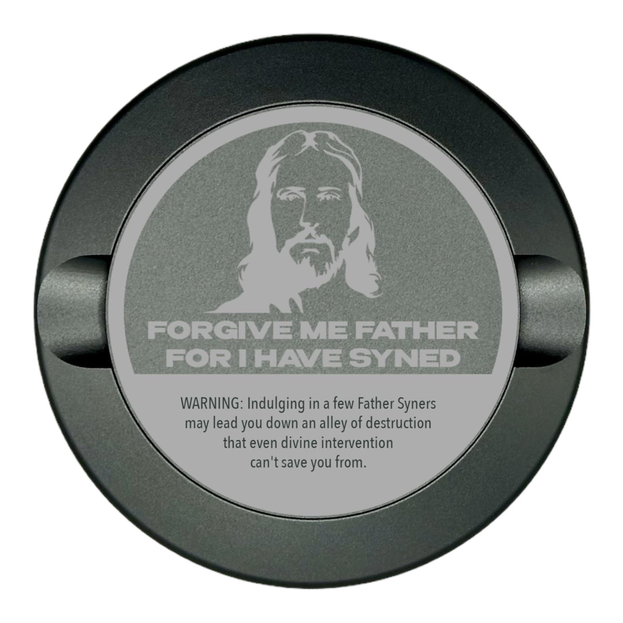 Edition 012: Forgive Me Father | Snus Can | Snus Container | Zyn Metal Can | Metal Zyn Container | Zyn Holder | Metal Snus Container | Smell Proof Container | Aluminum Zyn Container (Gunmetal Gray)