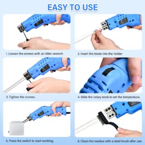 150W Foam Cutter Electric,Hot Knife Styrofoam with 8 Blades,Hot Knife Foam Cutter for EPP, EPS, XPS, EVA, EPE, PU, KT Board, Sponge, Nylon