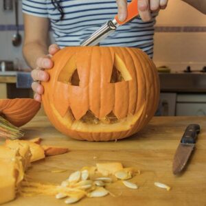 MYJMN Pumpkin Carving Tools Knife, Professional Halloween Pumpkin Carving Kit With Stencils for Adults Carving Heavy Duty Stainless Steel Carving Knife Set(16 carving kits)