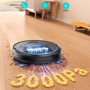 Airzeen Robot Vacuum Cleaner with 3000Pa Suction,Personalized Cleaning Settings,Auto Self-Charging Robotic Vacuum,Carpet Booster,App/Alexa/Remote Control, Ideal for Pet Hair/Hard Floor/Carpet,R7