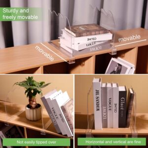 Shelf Dividers for Closet Organization,Clear Closet Shelf Divider for Clothes Purses Separators,AdjustableClear Wood Shelves Organizer for Closet,Bedroom,Kitchen and Office Cabinets,Bathroom,6 PCS