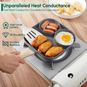 HorizonNest Egg Frying Pan Nonstick: 2 Cup Skillet for frying Eggs, Pancake, Omelet, Steak, etc. Perfect for Breakfast. Suitable for Gas Stove & Induction Compatible