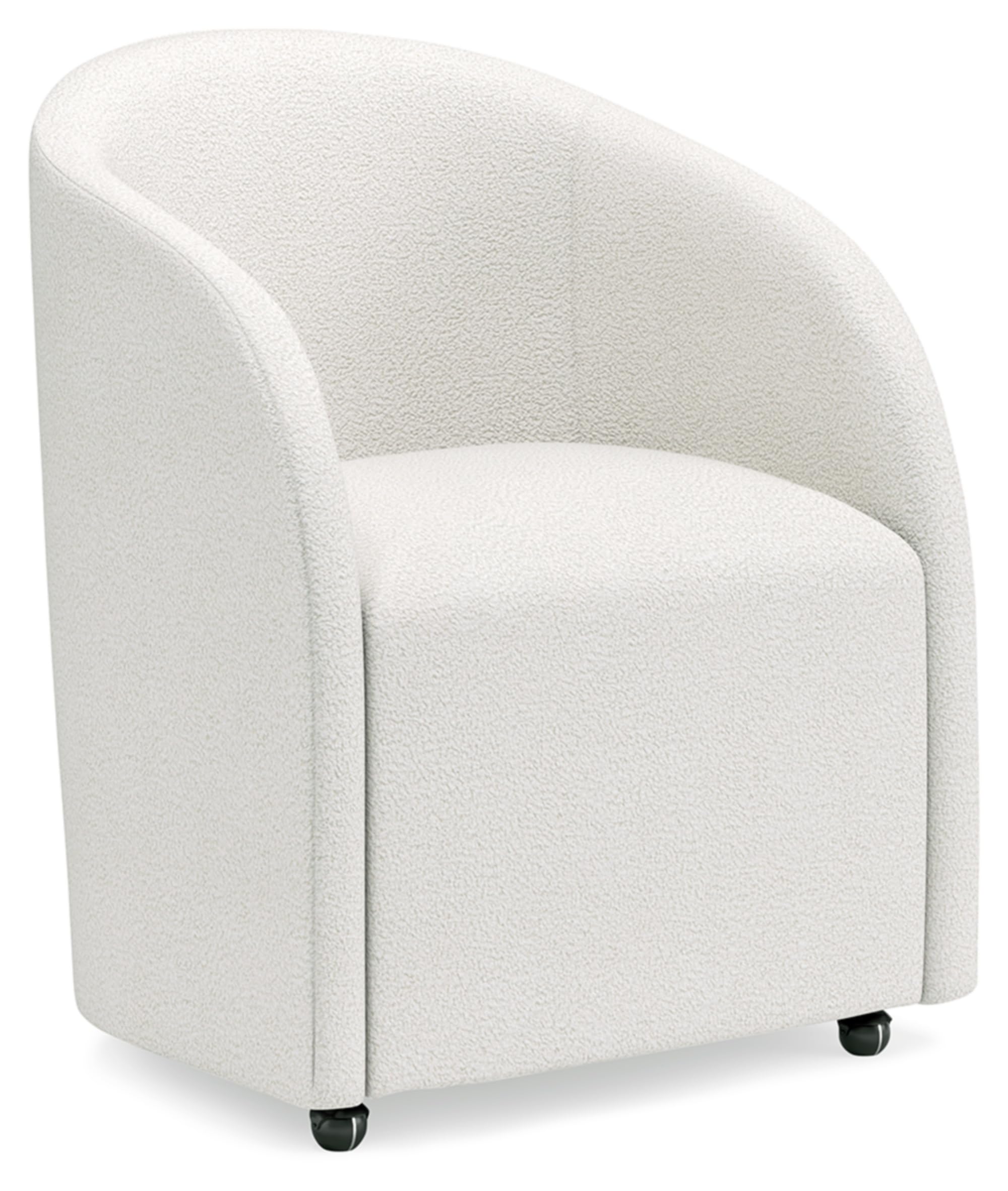 Signature Design by Ashley Korestone Contemporary Upholstered Home Office Desk Chair with Casters, White