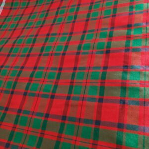 Generic Ribbon Taffeta Holiday Plaid - Hunter Green, Red, Blue - Christmas Tartan Fabric 58"" by The Yard, TAFFHGP01