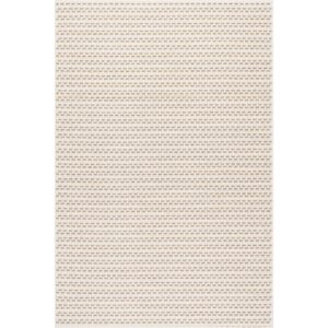 nuLOOM 4' x 6' Plush Indoor/Outdoor Area Rug, UV-Resistant, Long Loop Construction, Oeko-TEX Certified, Paito, Balcony, Jaylani Neutral