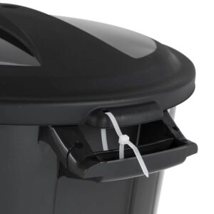 DqOasd 20 Gallon Injection Molded Trash Can,Outdoor Garbage Can with Lid Heavy-Duty Handles, Heavy-Duty Construction, Perfect Backyard, Deck, or Garage Trash Can, black