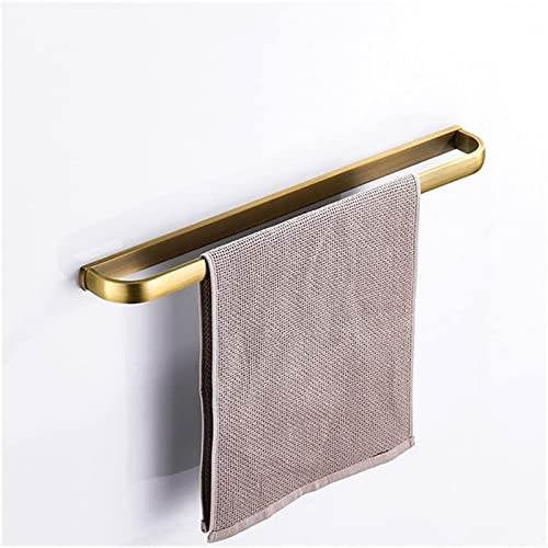 Bathroom Rack Towel Rail Rack Rose Gold Towel Bar Brass Wall Mounted Kitchen Bathroom Single Towel Rail Rack Bathtowel Shelf Hanger Bronze for Kitchen Bathroom Decor (Chrome)(Bronze)