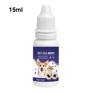 Generic Pet Eye Drops - Pet Eye Brightener, Feline Eye Drops | 20ml Eye Wash Tear Stain Solution for Dogs, Cat Eye Cleanse Gentle Herbal Extract Formula for Puppies and Cats Eye Health Debris Removal