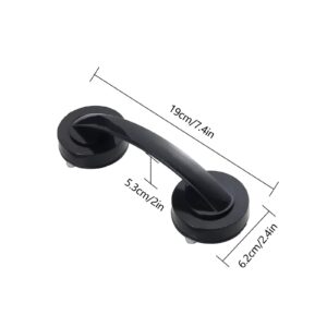 Grab bars for bathtubs and showers, Suction Grab Bars for Bathtubs and Showers, Heavy Duty Shower Handle Removable, Shower Handrails for Seniors and Elderly, Grab bars, Shower handle(Black)