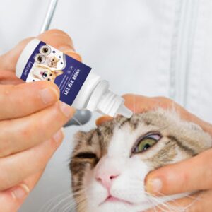 Generic Pet Eye Drops - Pet Eye Brightener, Feline Eye Drops | 20ml Eye Wash Tear Stain Solution for Dogs, Cat Eye Cleanse Gentle Herbal Extract Formula for Puppies and Cats Eye Health Debris Removal