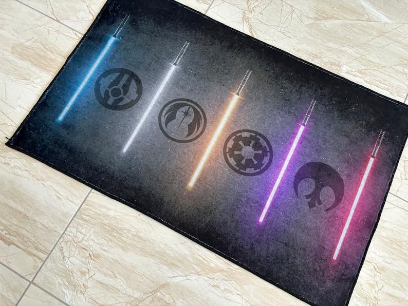 Generic Starwars Rug, Starwars Emblem Rug, Boys Room Rug NL396.3 (47”x70”)=120x180cm = 3.9 ft x 5.9 ft