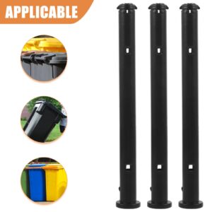 Kichvoe 4pcs Garbage Can Lock Replacement Outdoor Trash Can Latch Recycle Bin Lid Bolt Replace Parts Accessories Black