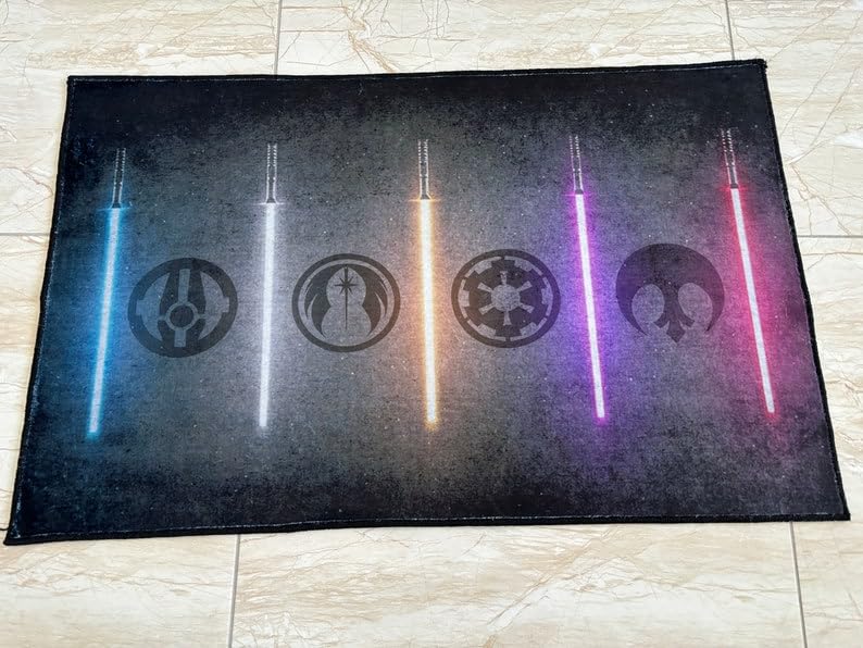 Generic Starwars Rug, Starwars Emblem Rug, Boys Room Rug NL396.3 (47”x70”)=120x180cm = 3.9 ft x 5.9 ft