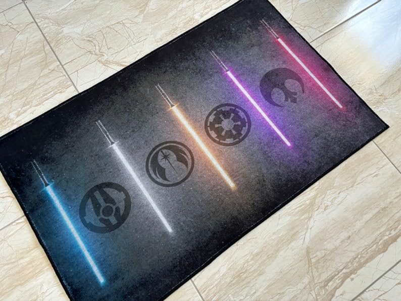 Generic Starwars Rug, Starwars Emblem Rug, Boys Room Rug NL396.3 (47”x70”)=120x180cm = 3.9 ft x 5.9 ft