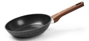 innerwell non stick frying pan,frying pan nonstick egg pan non toxic,small skillet pans omelette pan,induction compatible,pfoa free healthy pans,8inch,black