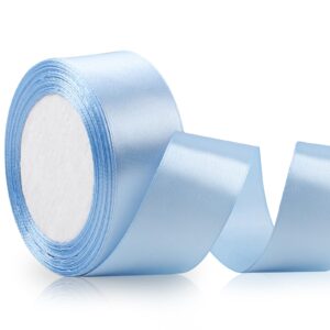 1-1/2 inch,25 yards sky blue ribbon for gift wrapping, diy hair accessories decoration, craft fabric ribbon bows making floral bouquets wedding party decoration (sky blue)