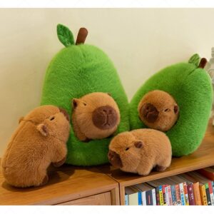 Nohito Cute Large Avocado Capybara Plush Toy 13.7'' Realistic Capybara Stuffed Animal Kawaii Soft Stuffed Capybara Avocado Food Plushie Pillow Doll Toys