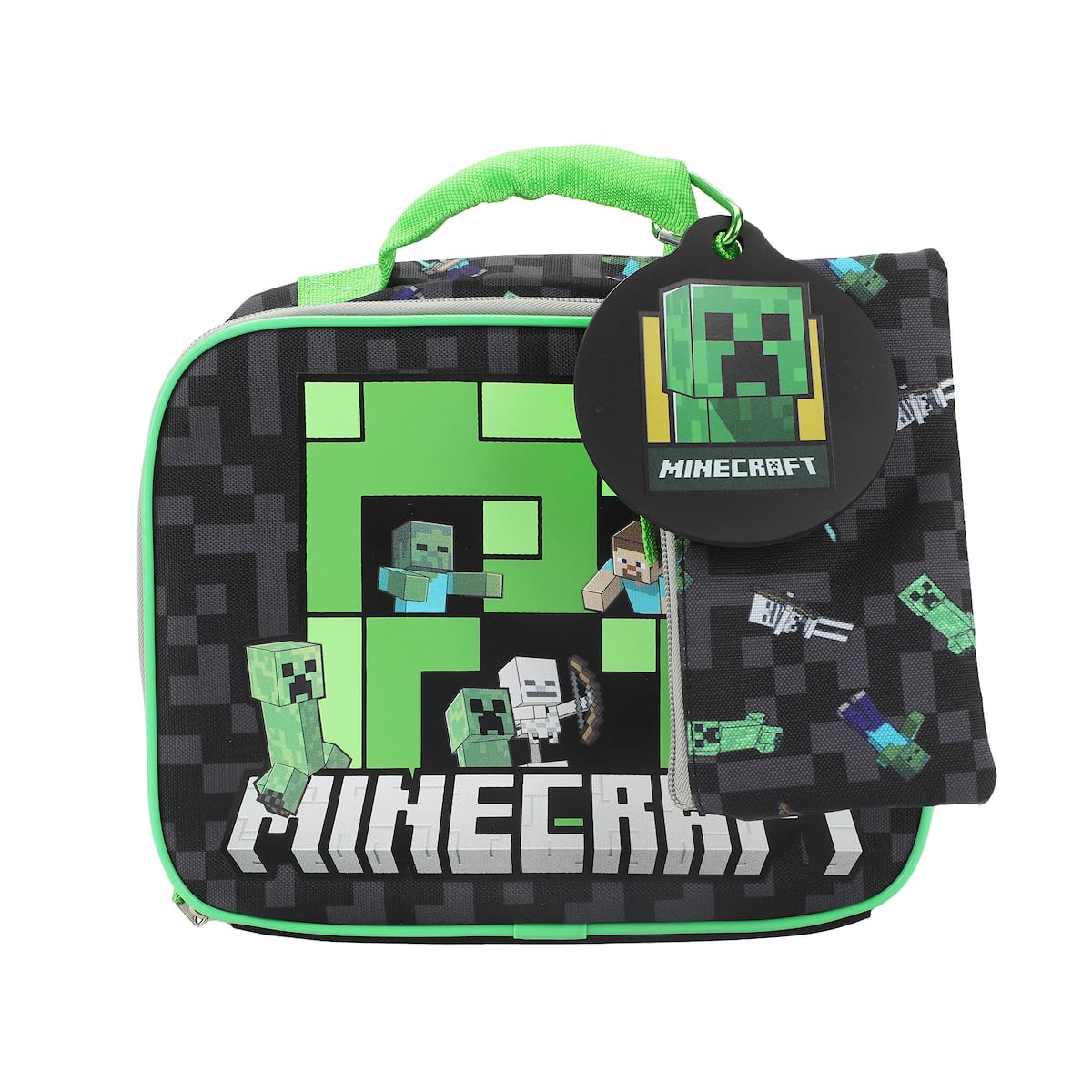 Minecraft Creeper 4-Piece Lunch Kit (Including Allergy Alert Tag)