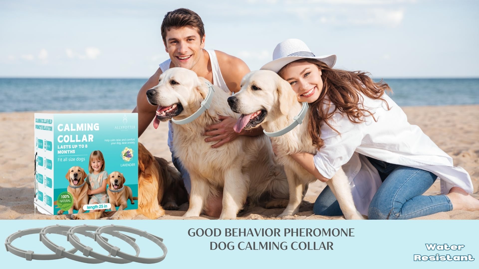 Calming Collars for Dogs, Dog Anxiety Relief, Calming for Dogs, Anxiety Collar for Dogs, Anti Anxiety for Dogs, Pheromone Collar for Dogs, DAP Collar for Dogs, Dog Stress and Anxiety Relief