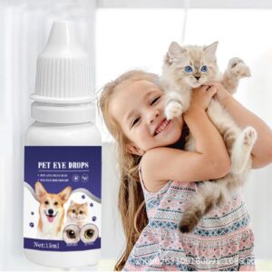 Generic Pet Eye Drops - Pet Eye Brightener, Feline Eye Drops | 20ml Eye Wash Tear Stain Solution for Dogs, Cat Eye Cleanse Gentle Herbal Extract Formula for Puppies and Cats Eye Health Debris Removal