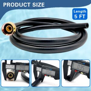 Leakproof Dehumidifier Drain Hose 3/4 Inch FHT Connection Brass Interface to Prevent Water Leakage 5 Feet Thickened Dehumidifier Hose with Rustproof Durable Connector Fits for Most of Dehumidifiers