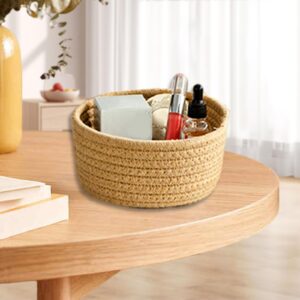 woven storage box round storage basket for miscellaneous snacks jeweler storage bins soft cotton rope box storage container boxes for organizing storage baskets for organizing organization baskets