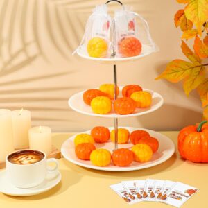 Liliful 30 Sets Pumpkin Theme Baby Shower Soap Favors Included Mini Pumpkin Soap Thanks Cards Drawstring Gift Bags for Fall Bridal Shower Wedding Autumn Thanksgiving Day Party Gifts Decorations