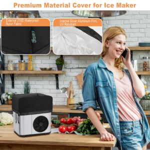 Beautyflier Ice Makers Cover for Portable Countertop Ice Maker Machine, Ice Maker Insulation Cover Compatible with 26-34lbs Ice Maker Machine, Waterproof & Dustproof (Ice Maker Not Included)