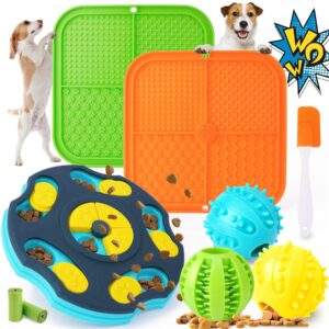 forfon 9 pack all-around dog puzzle toy set - interactive dog enrichment toys mentally stimulating toys for small to medium smart dogs with dog lick mat & treat balls