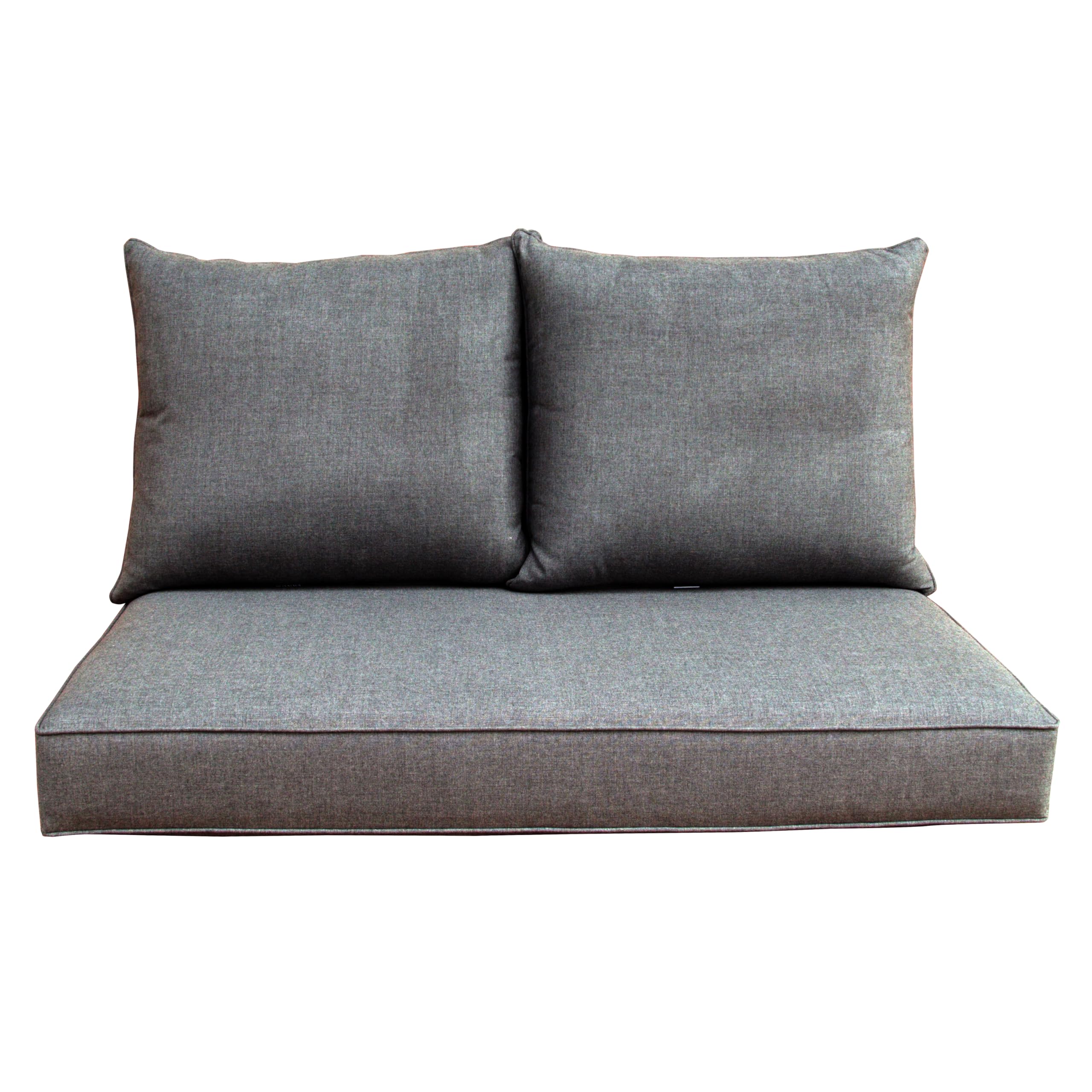 BOSSIMA Outdoor Patio Cushions Deep Loveseat Chair Cushions Furniture Cushions, Sunbrella Cast Slate