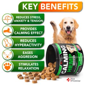 Hemp Calming Chews for Dogs Anxiety - Advanced Dog Calming Chews - 170 Chews - Dog Anxiety Relief with Hemp Oil - Calming Treats for Dogs - Hip and Joint Supplement Health Support for Dogs