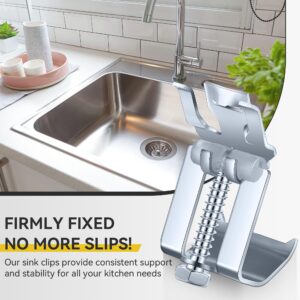 Dreyoo 12 Pack Stainless Steel Sink Clips, Undermount Sink Clips Compatible with Serene Valley Topmount Sink NSA103, Sink Undermount Clips Easy to Install, Rust Resistant Support Hardware