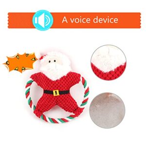 Yjcnelcr Dog Christmas Toy Santa Plush Rope Toy Stuffed Chew for Dogs Dental Care