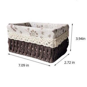 Delectable Garden Wicker Baskets (Set of 3) for organizing and storage, cloth lined, quality home decor