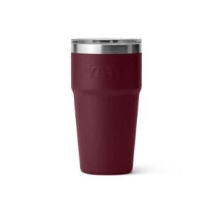 YETI Rambler 20 oz Stackable Tumbler, Stainless Steel, Vacuum Insulated with MagSlider Lid, Wild Vine Red