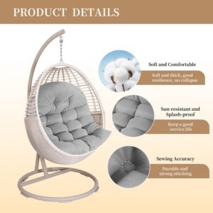 BCKNT Thicken Hanging Basket Seat Cushion, Hammock Swing Chair Cushions, Soft Egg Patio Chair Cushion with High Elasticity PP Cotton, for Indoor and Outdoor Garden Offices