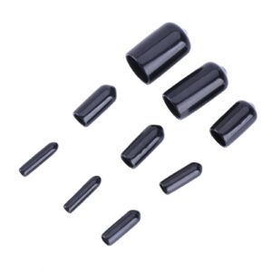 IWOMA 180pcs Rubber End Caps Set Round Tube Set Protective Caps Not-Slip Round Protective Caps Multiple Size Caps