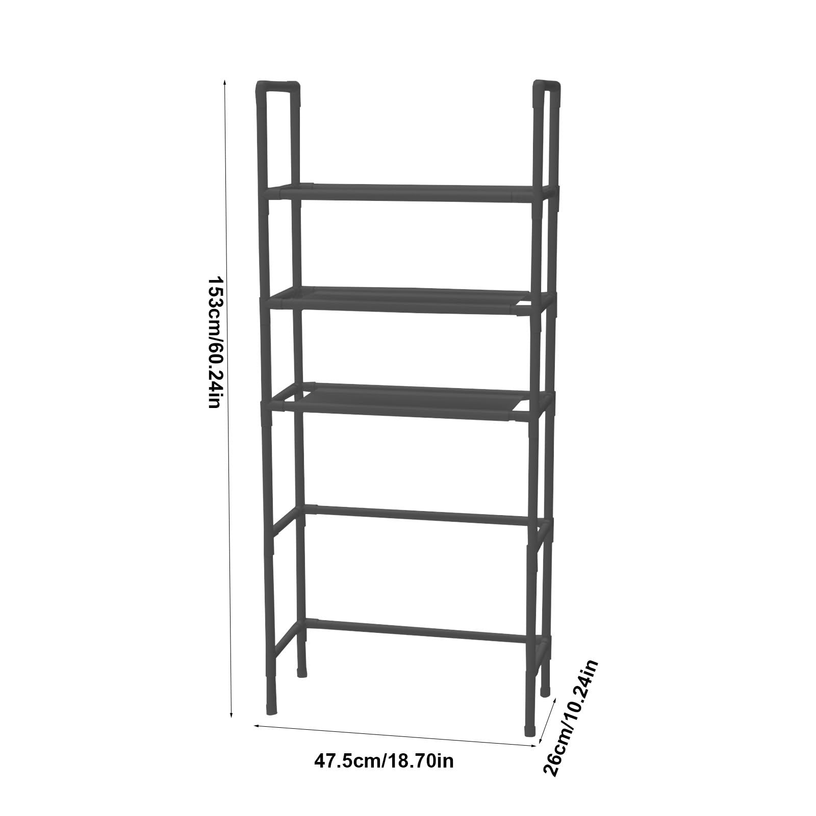 Bathroom Shelves 3 Layer, Space Saving Toilet Shelf, Storage Rack Above The Toilet Stainless Steel 3-Layer Bathroom Storage Rack Bathroom Storage for Accommodate Toiletries and Daily Necessities