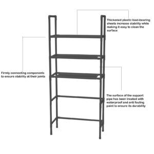 Bathroom Shelves 3 Layer, Space Saving Toilet Shelf, Storage Rack Above The Toilet Stainless Steel 3-Layer Bathroom Storage Rack Bathroom Storage for Accommodate Toiletries and Daily Necessities