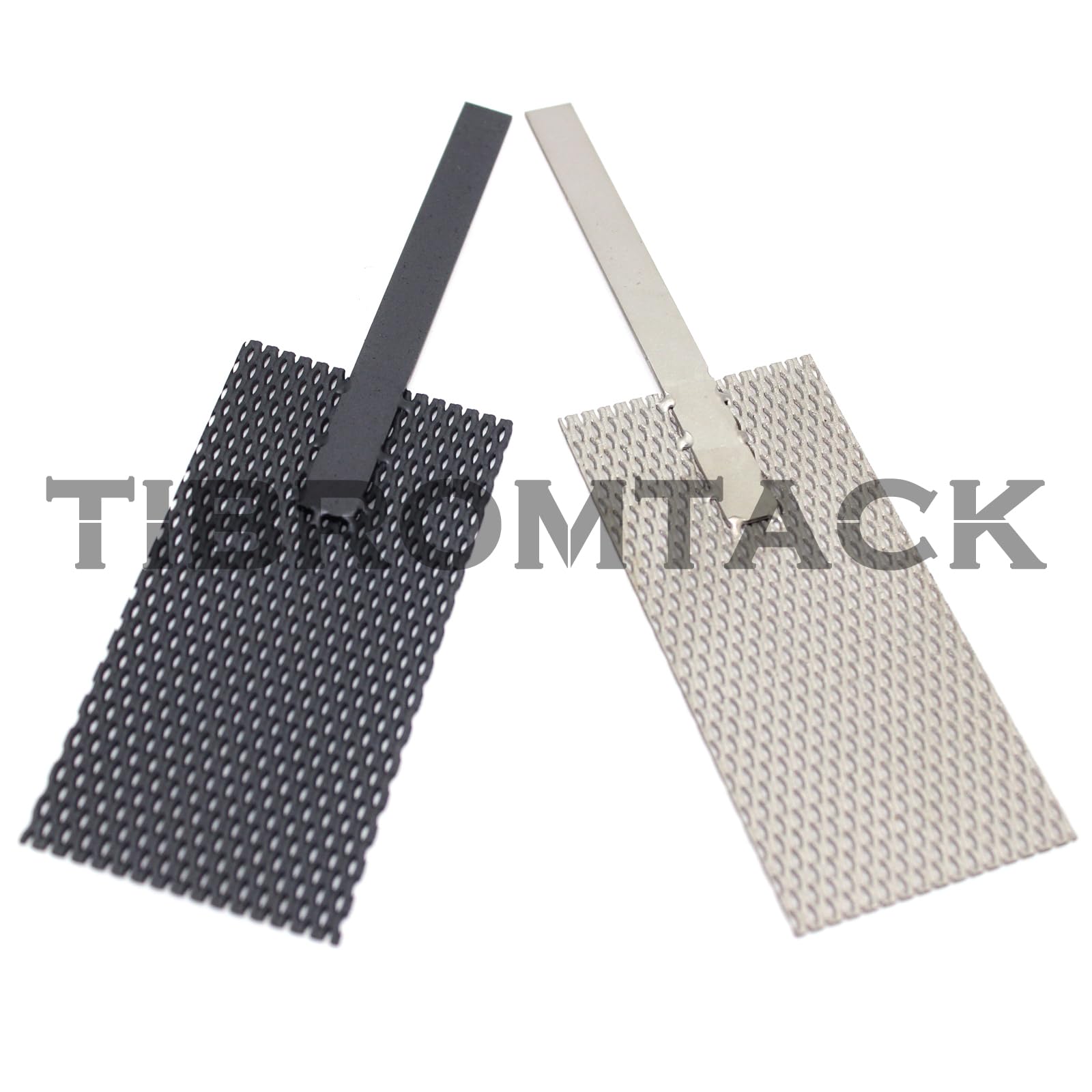 TIBROMTACK 2 x Electrodes, Titanium Anode Net with MMO Ruthenium-Iridium Coating and Cathode Electrolyte Net without Coating for Electrochemical Applications and Swimming Pool Cleaning, GHR094