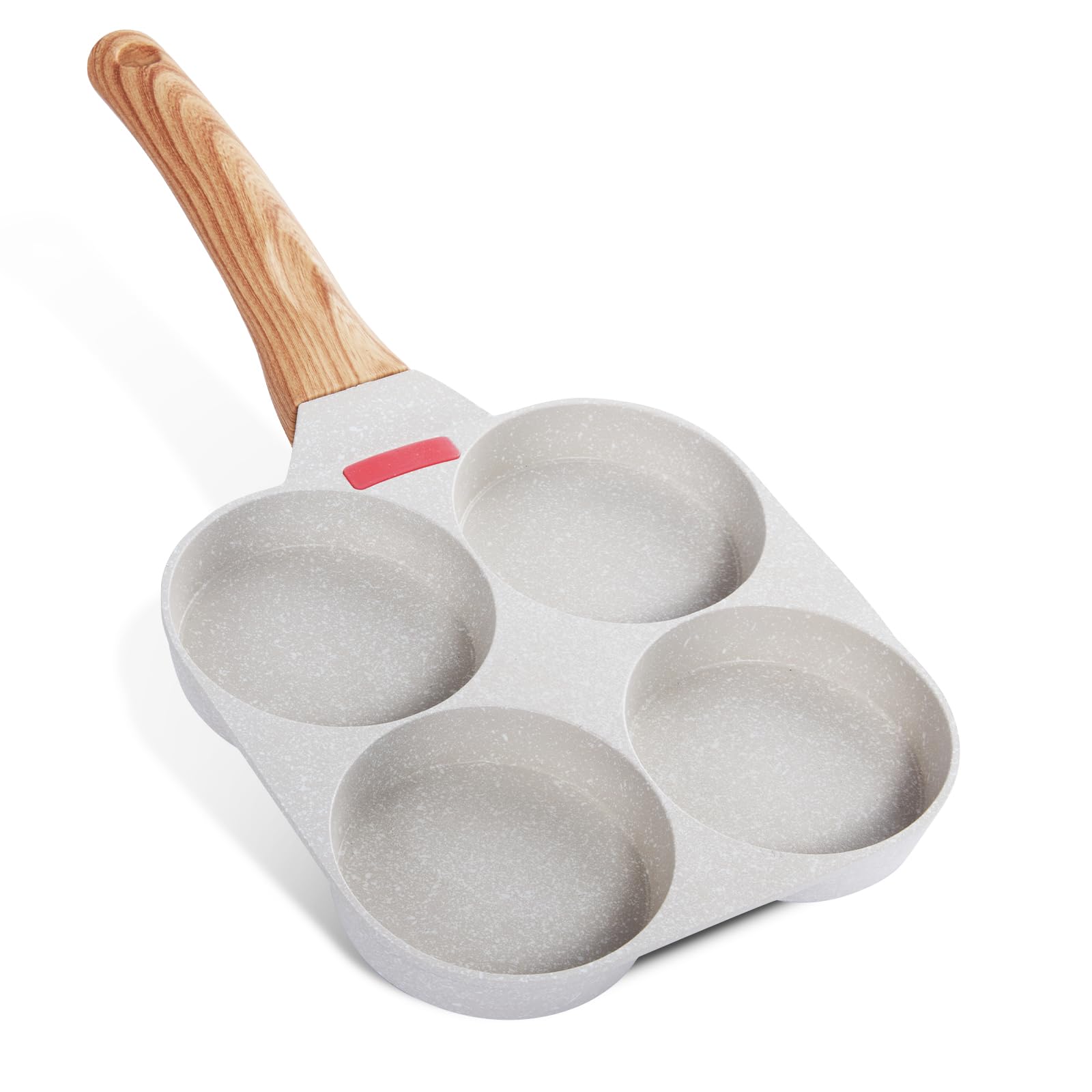 HorizonNest Egg Frying Pan Nonstick: 4 Cup Light Grey Skillet for frying Eggs, Pancake, Omelet, etc. Perfect for Breakfast. Suitable for Gas Stove & Induction Compatible