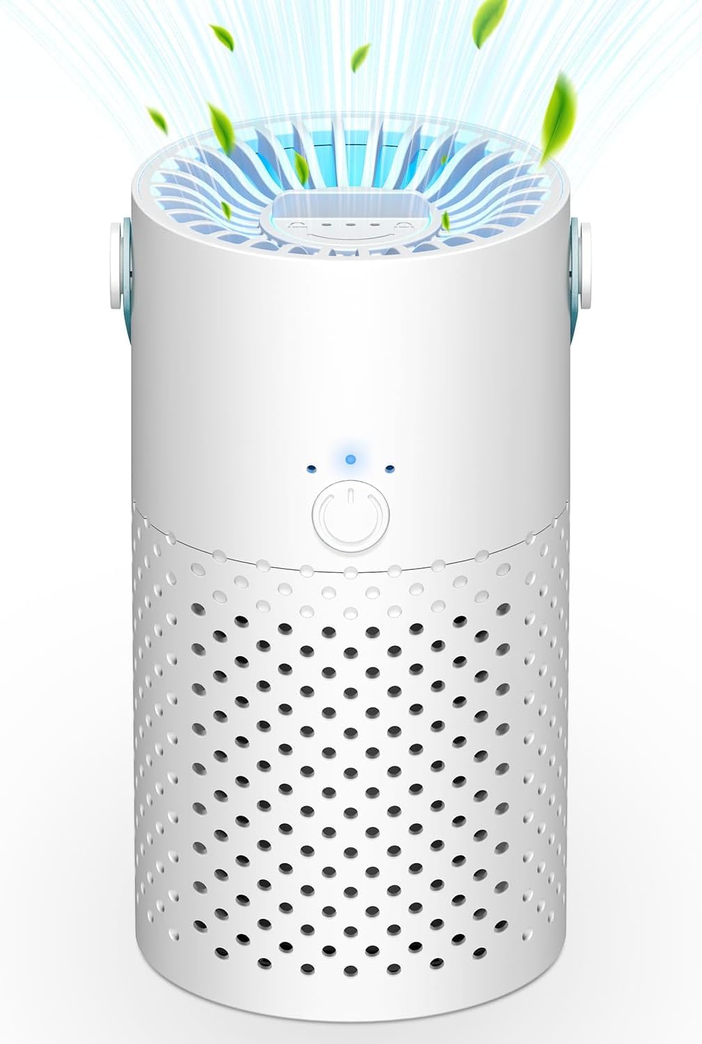 Mini Portable Air Purifier,White HEPA Air Purifier for Home with USB Cable for Home Bedroom Office Pet Room Air Cleaner for Car with Silence and Homemade Aromatherapy