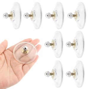 8pcs Strong Thickened Sucker Suction Cup, M6 Screw Nut Extra Strong Adhesive Glass Suction Holder, 5.5cm PVC Heavy Duty Hanging Hook for Bathroom Wall, Window, Car Shade Cloth(Size:8pcs)